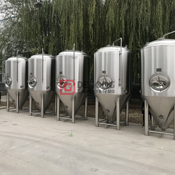 500L 두 배 벽 보조개 재킷 Stainles 유효한 강철 원뿔 격리 된 맥주 발효 작용 탱크